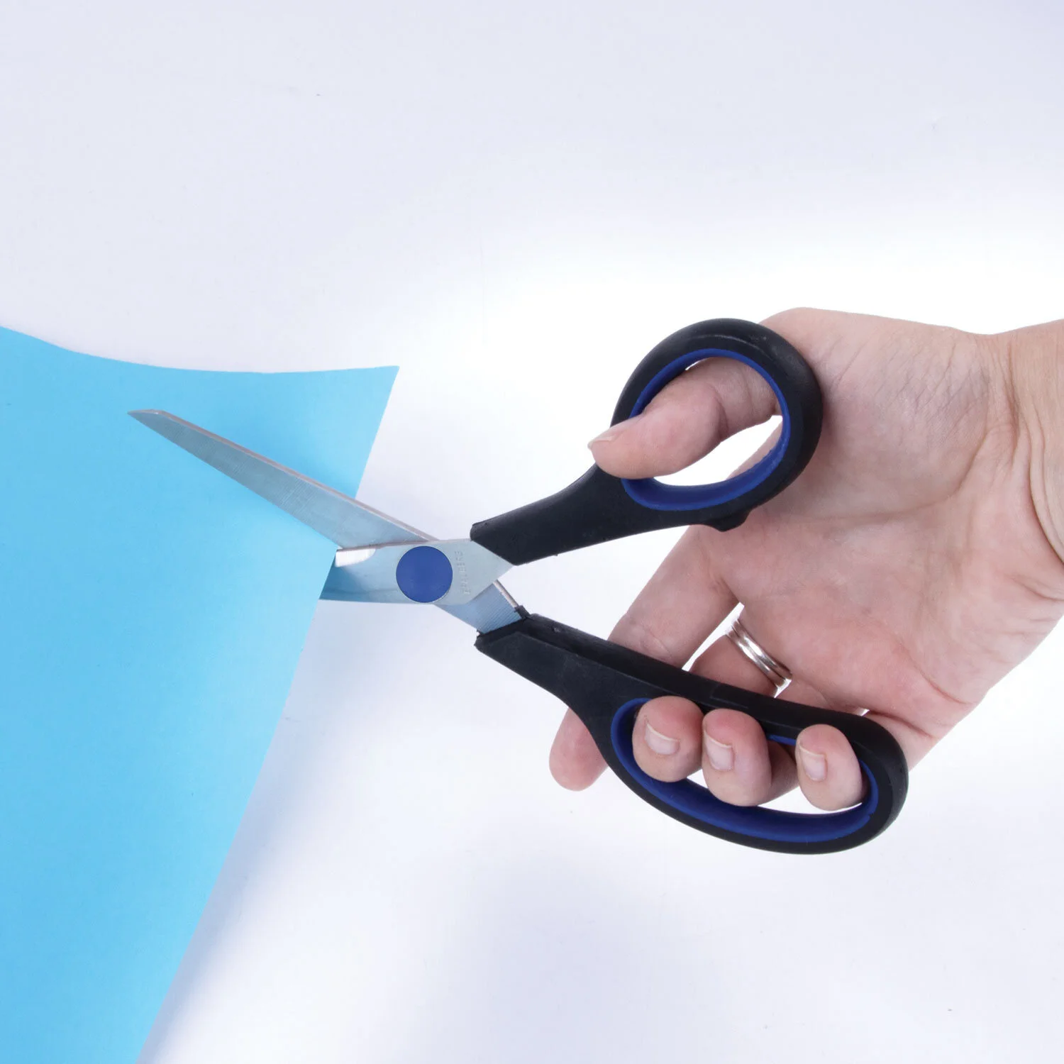 Ножницы BRAUBERG 190 мм, серо-зелёные